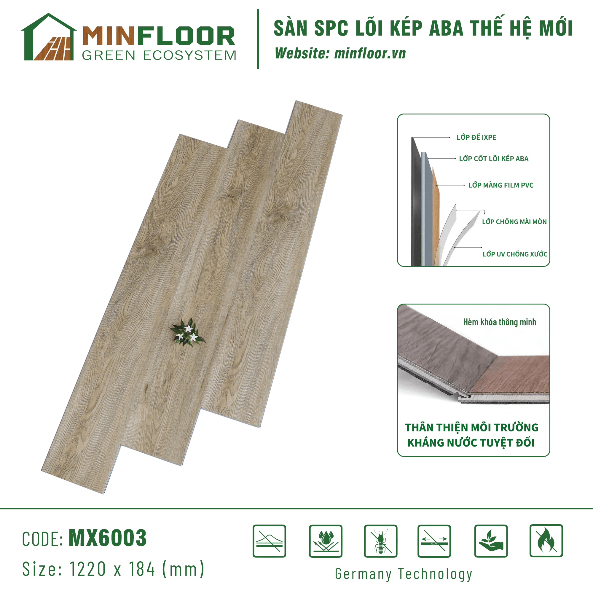 Sàn SPC Minfloor - MX6003