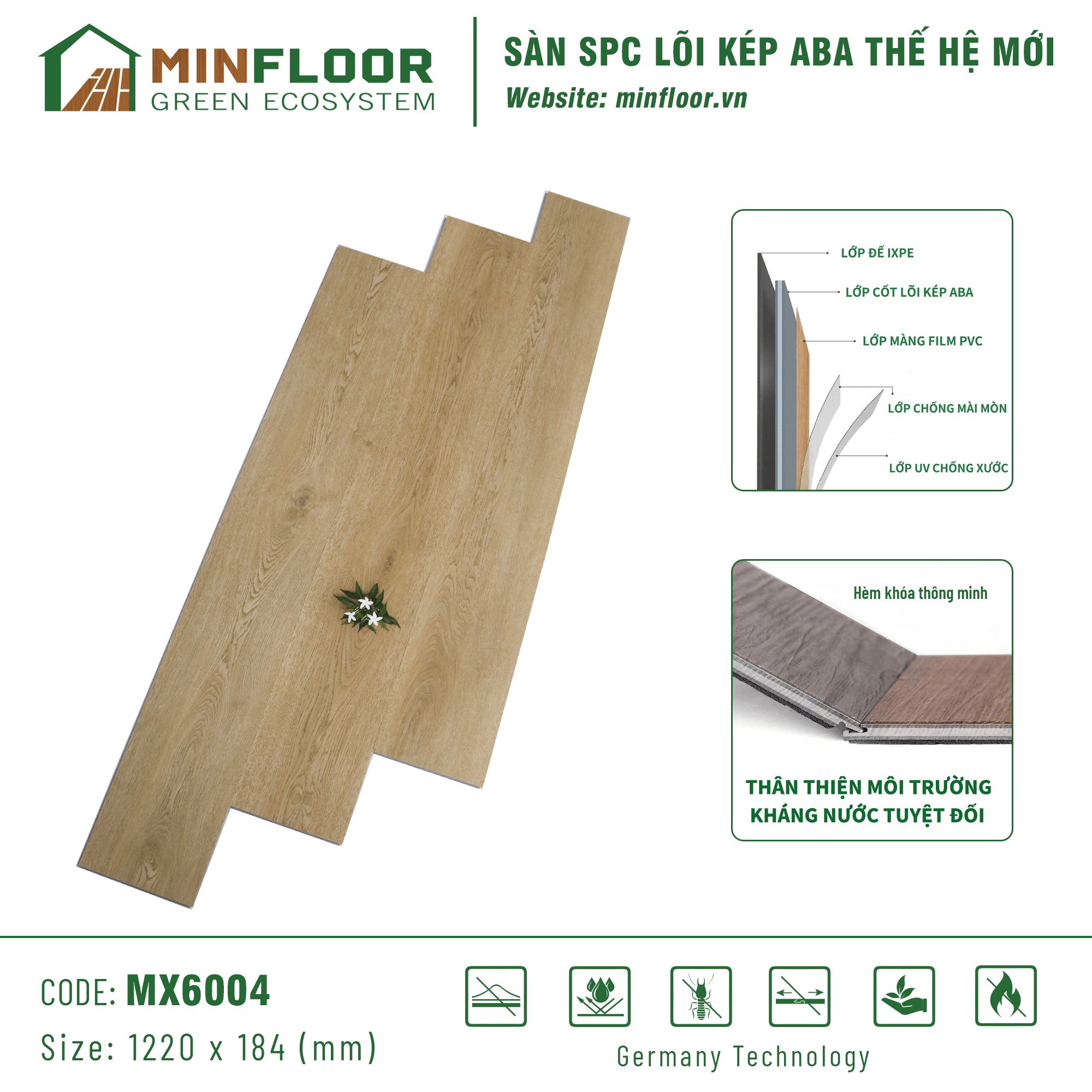 Sàn SPC Minfloor - MX6004